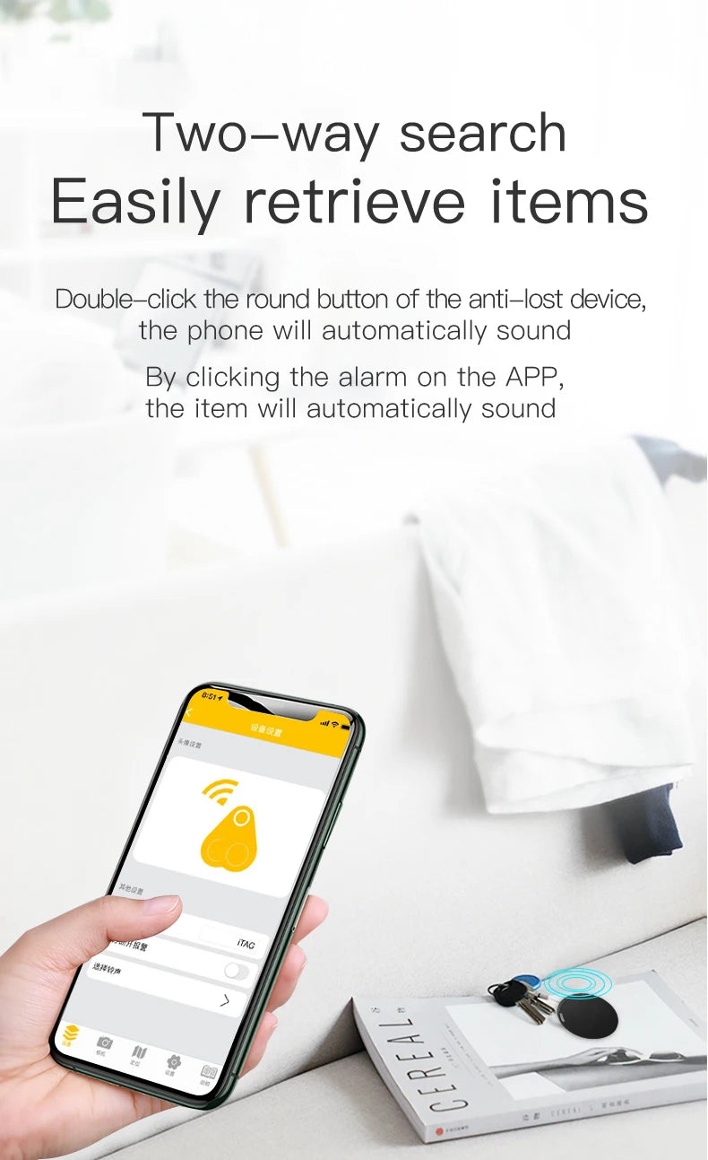 Mini GPS Locator & Anti-Lost Alarm – Bluetooth Smart Keychain Tracker for Keys, Wallets, Pets, Kids & Bags