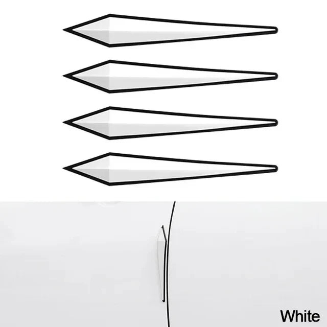 4PCS Car Anti-Scratch Protective Stickers – Bumper, Door, Rearview Mirror Edge Guard Rubber Strips
