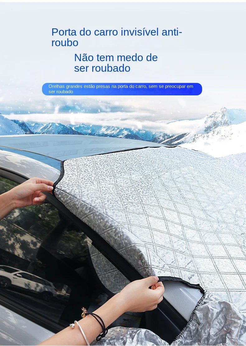 Waterproof Magnetic Car Windshield Sunshade – Snow & Sun Protector Front Windscreen Cover