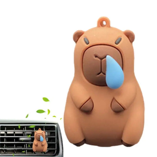 Capybara Car Air Freshener Clip – Cute Cartoon Vent Diffuser for a Refreshing Drive