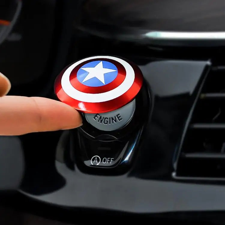 Superhero Car Ignition Button Cover Sticker Set Decorative Trim for Start Switch