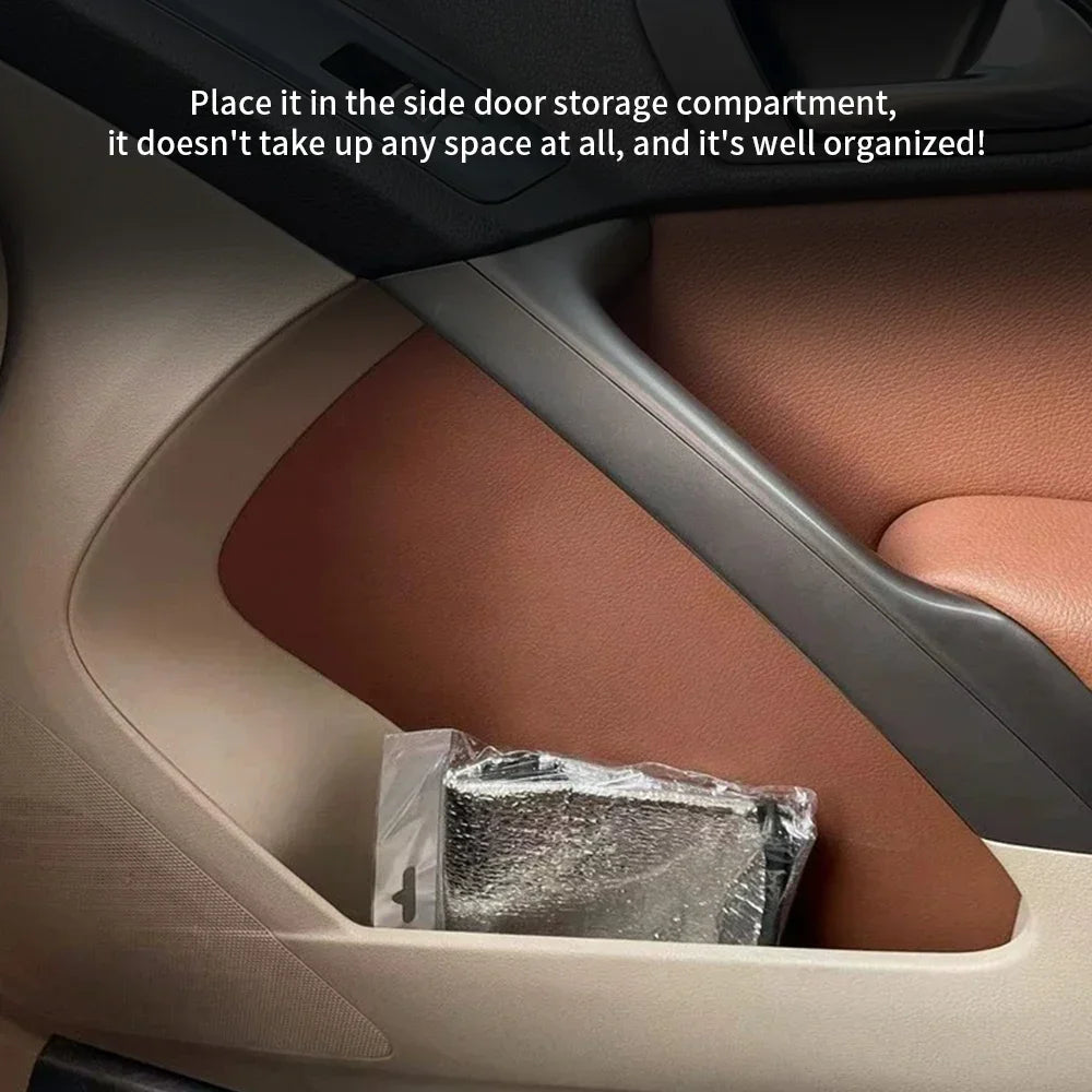 Double Heat Insulation Car Sun Visor & Steering Wheel Sunshade – Auto Interior Protection Cover