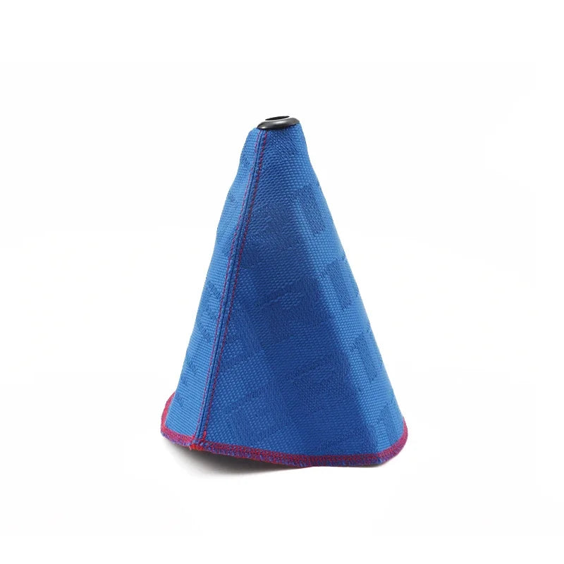 JDM Style Fabric Gear Shift Boot Cover with Red Stitching