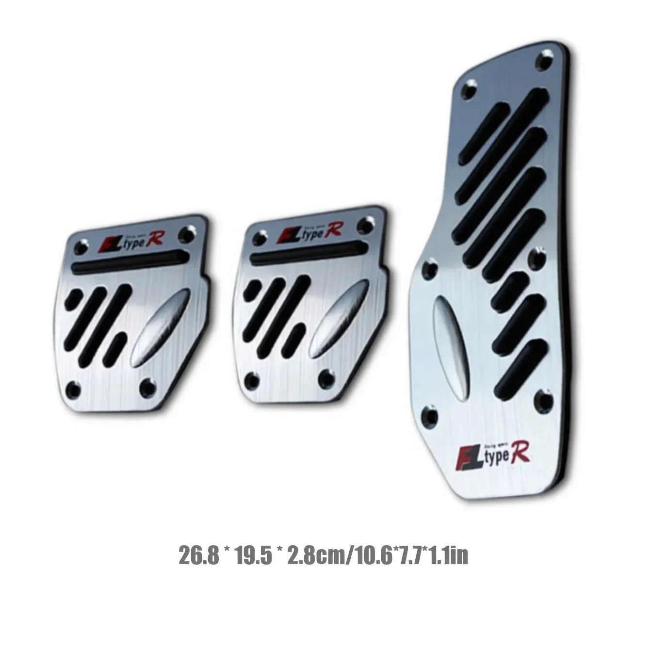 Universal Aluminum Pedal Cover Set for Manual Cars