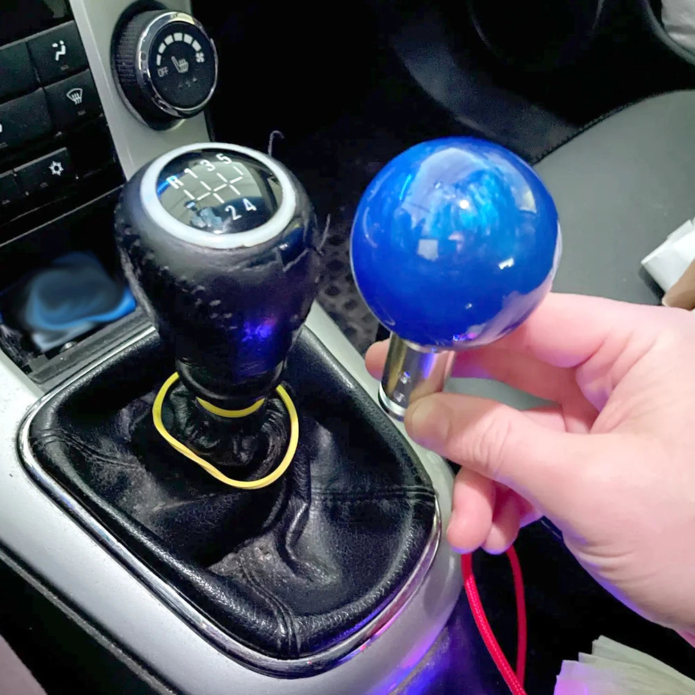 Racing Marble Style Gear Shift Knob with Universal Fit Adapters