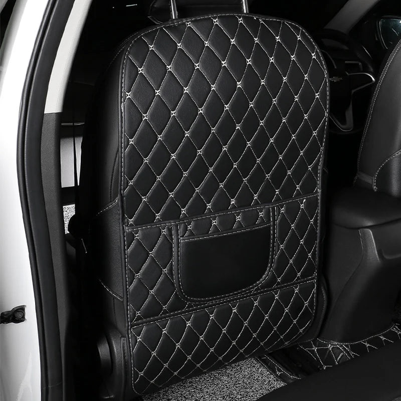 New PU Leather Car Anti-Kick Mat – Seat Back Protector Cover