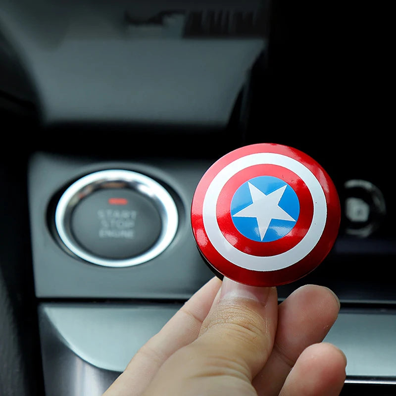 Superhero Car Ignition Button Cover Sticker Set Decorative Trim for Start Switch