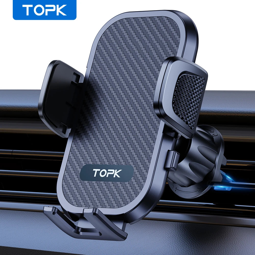 Universal Car Phone Holder for Air Vent with Gravity Clamp Design