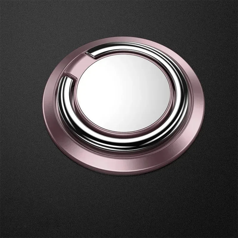 360° Rotating Finger Ring Holder Stand – Magnetic Car Mount Phone Grip with Universal Back Sticker