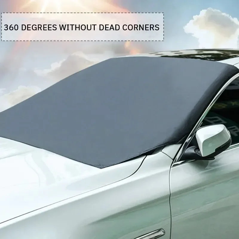 Magnetic Car Front Windscreen Cover – Waterproof Sunshade & Snow Protector