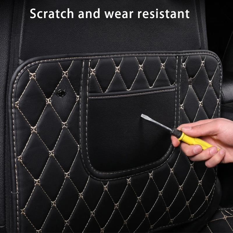 New PU Leather Car Anti-Kick Mat – Seat Back Protector Cover
