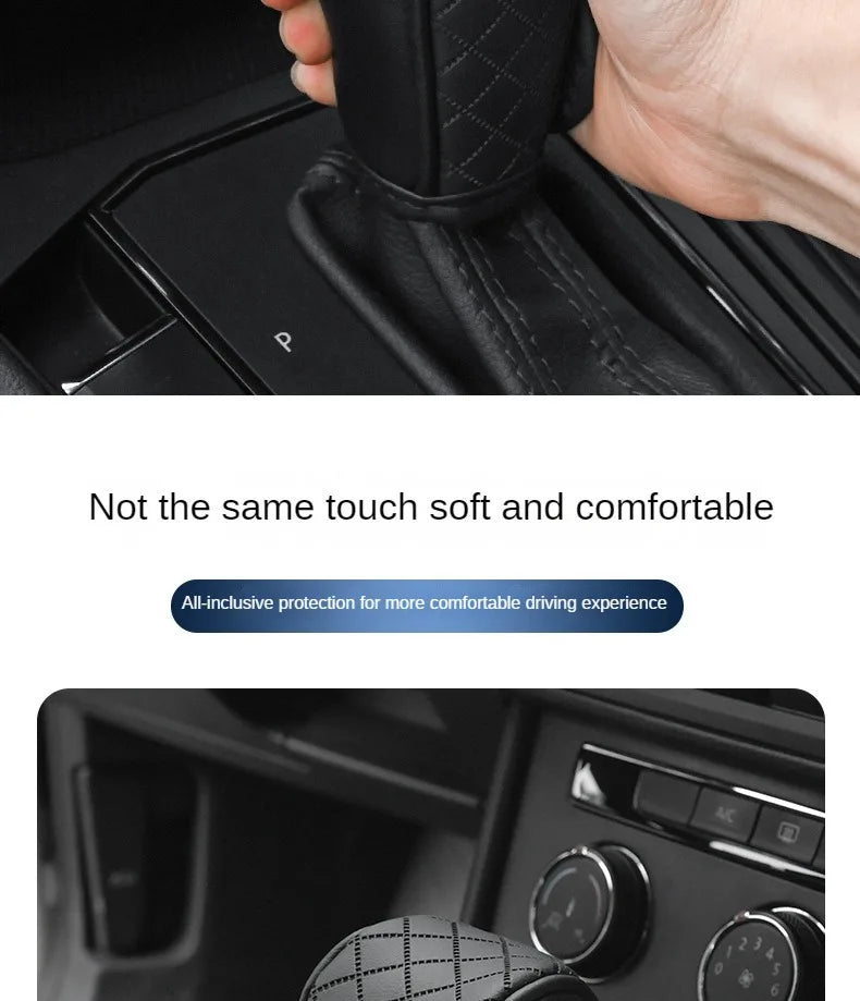 Universal PU Leather Gear Shift Cover Non Slip and Wear Resistant