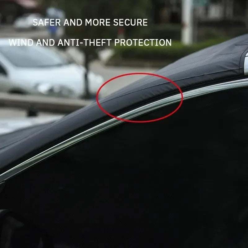 Magnetic Car Front Windscreen Cover – Waterproof Sunshade & Snow Protector