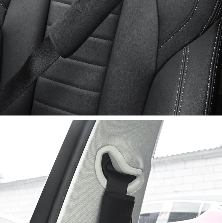 2PC Universal Adjustable Car Safety Belt Covers – Shoulder Strap Protector Pads