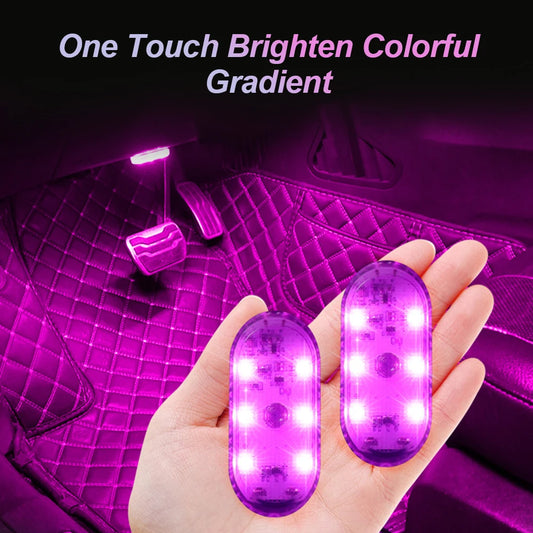 Wireless LED Touch Ceiling Light – Rechargeable Interior Roof Lamp for Cars with Multi-Color Modes