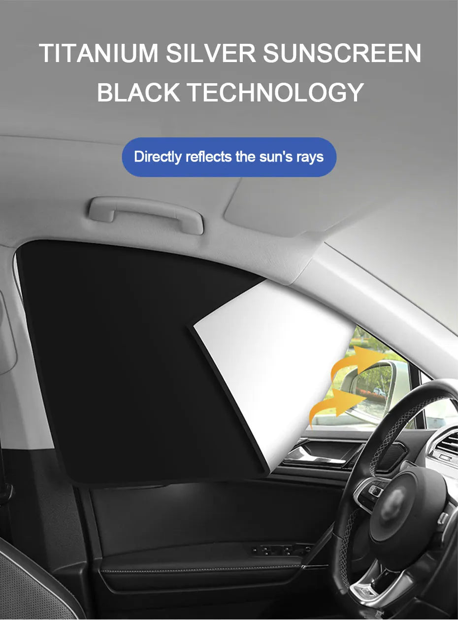 2PCS Privacy & UV Protection Sun Shades for Front and Rear Windows