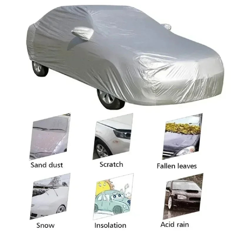 Four Seasons Full Car Cover – Waterproof, Dustproof, UV-Reflective, All-Weather Protection