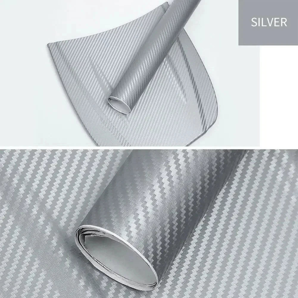 3D Carbon Fiber Vinyl Wrap Roll for Car Interior Customization 30 x 127 cm