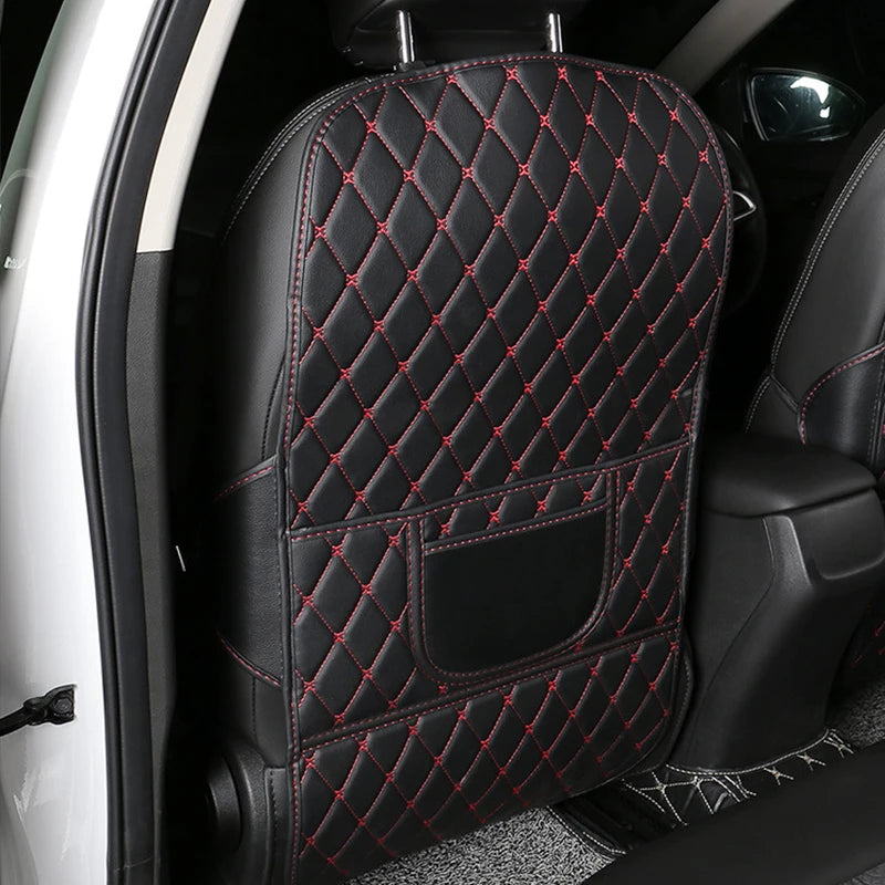 New PU Leather Car Anti-Kick Mat – Seat Back Protector Cover