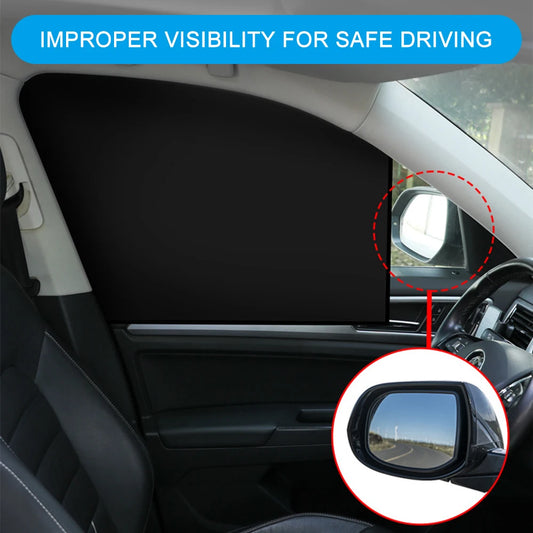 Magnetic Car Sunshade Curtains – Double-Sided UV Protection Window Sun Shield Cover