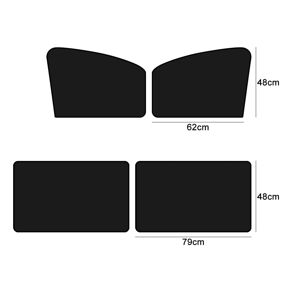 Magnetic Car Sunshade Curtains – Double-Sided UV Protection Window Sun Shield Cover