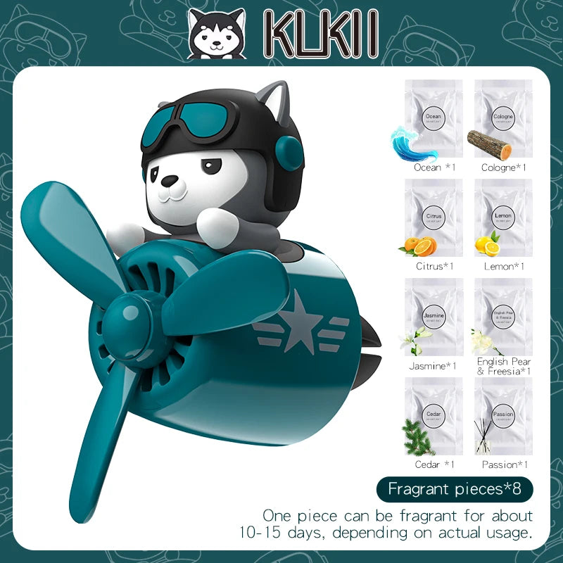 Bear Pilot Car Air Freshener Vent Clip
