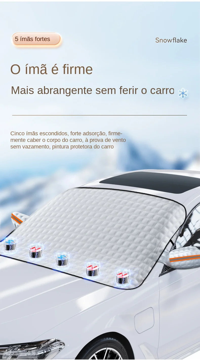 Waterproof Magnetic Car Windshield Sunshade – Snow & Sun Protector Front Windscreen Cover