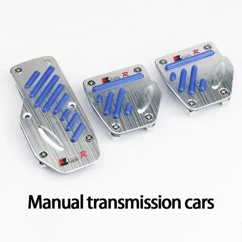 Universal Aluminum Pedal Cover Set for Manual Cars