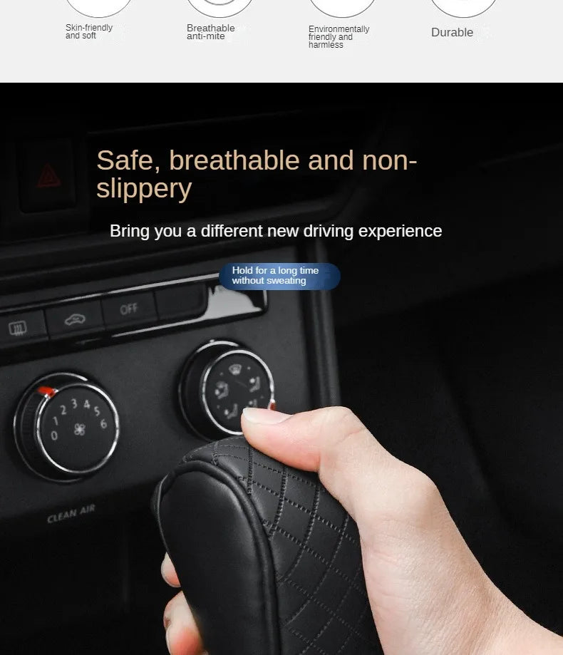 Universal PU Leather Gear Shift Cover Non Slip and Wear Resistant