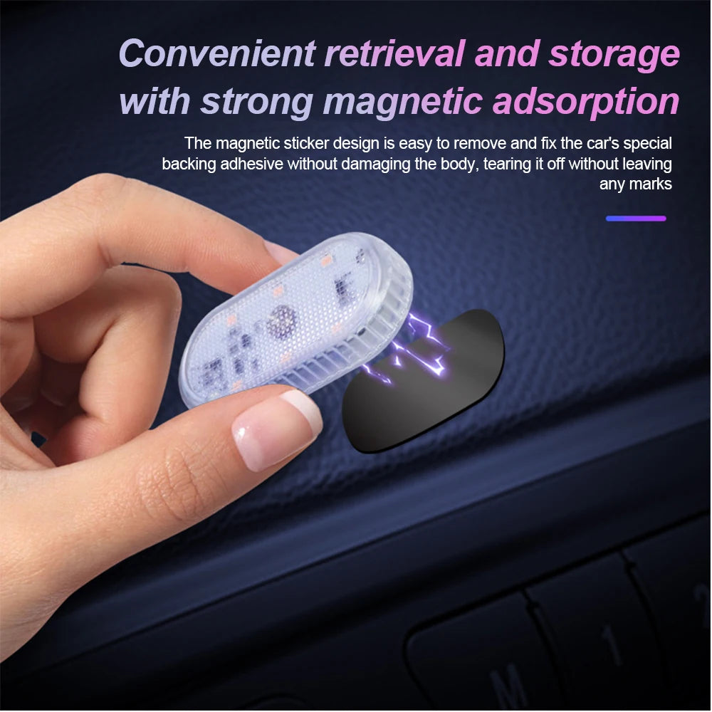 Wireless LED Touch Ceiling Light – Rechargeable Interior Roof Lamp for Cars with Multi-Color Modes