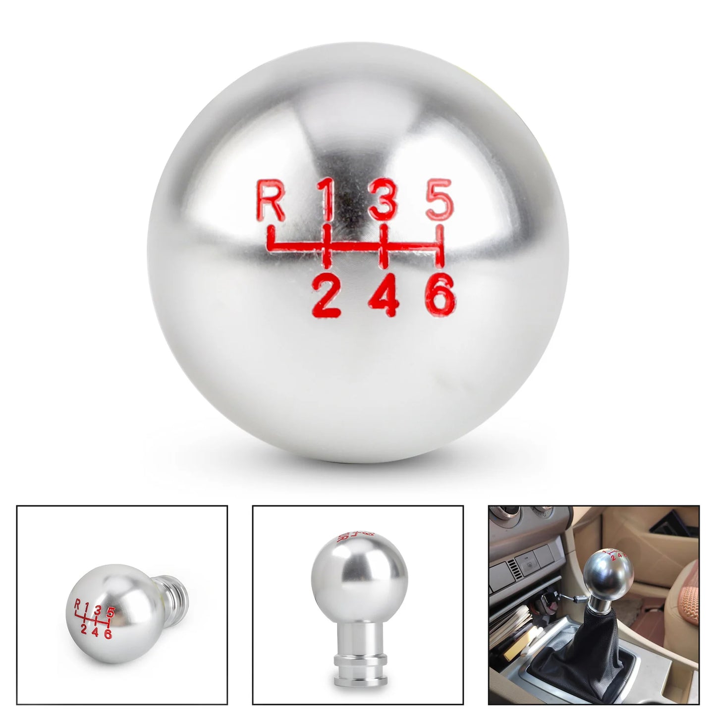 Universal Aluminum Gear Shift Knob for Manual and Automatic Cars