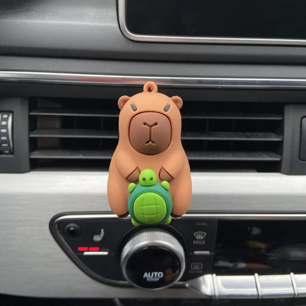 Capybara Car Air Freshener Clip – Cute Cartoon Vent Diffuser for a Refreshing Drive