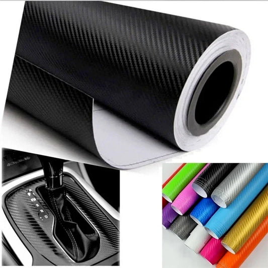 3D Carbon Fiber Vinyl Wrap Roll for Car Interior Customization 30 x 127 cm