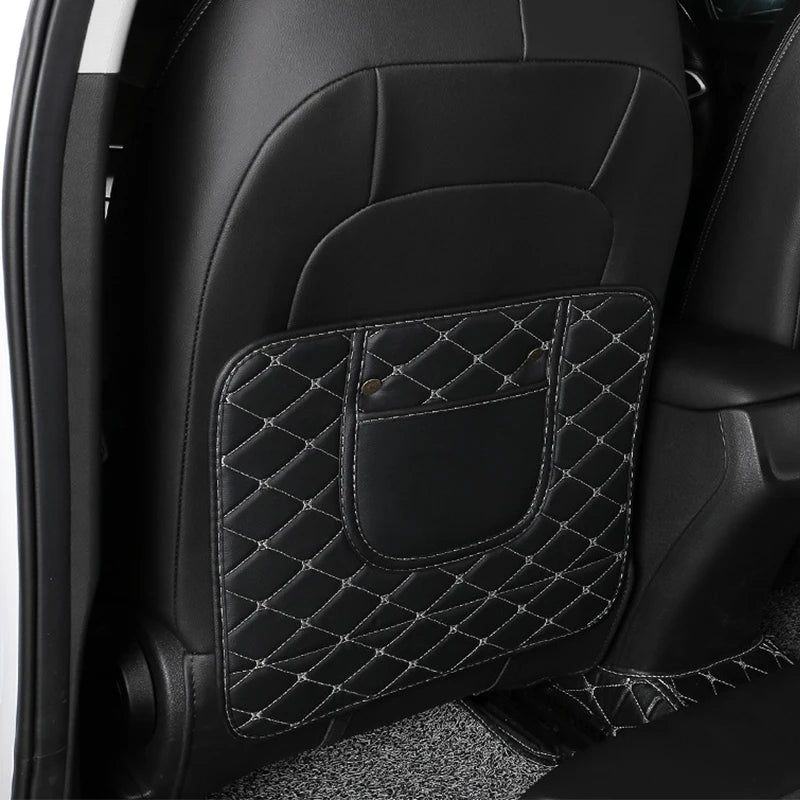 New PU Leather Car Anti-Kick Mat – Seat Back Protector Cover