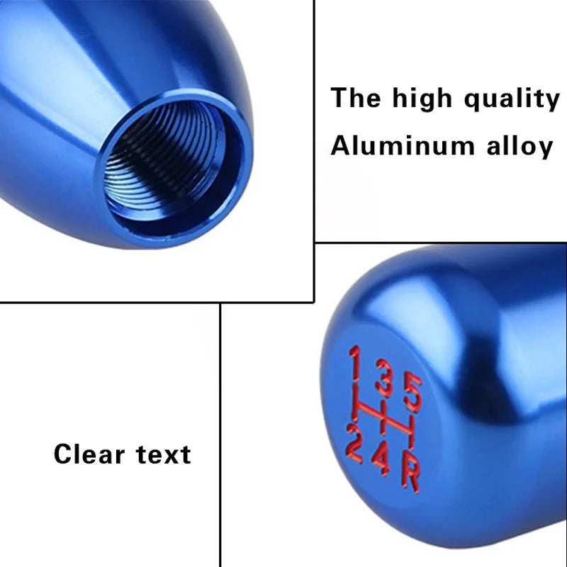 Universal Aluminum 5 Speed Gear Shift Knob for Manual Transmission Cars