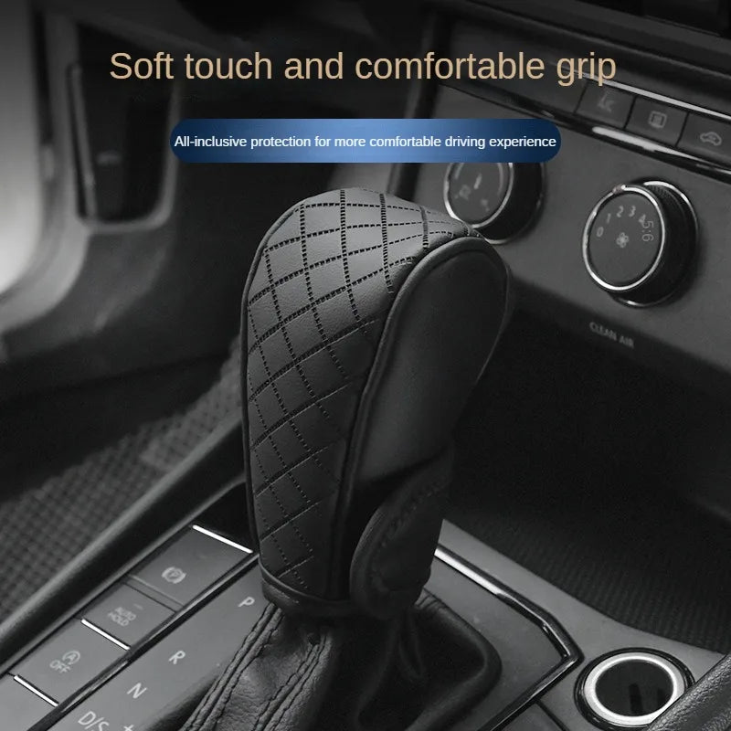 Universal PU Leather Gear Shift Cover Non Slip and Wear Resistant