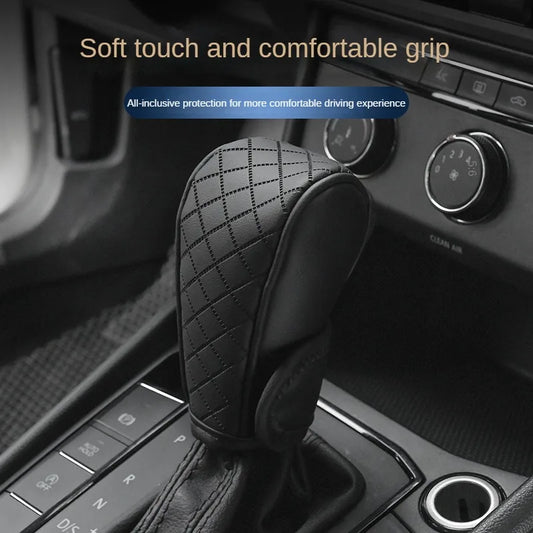Universal PU Leather Gear Shift Cover Non Slip and Wear Resistant