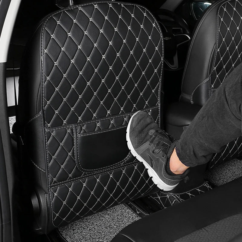 New PU Leather Car Anti-Kick Mat – Seat Back Protector Cover