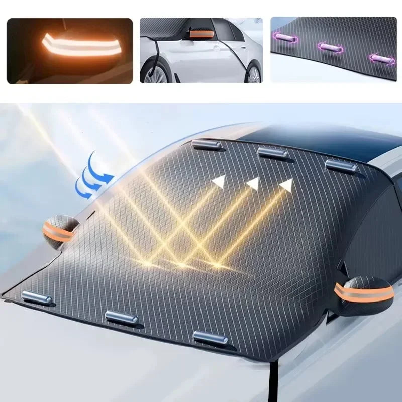 Car Windshield Snow Cover – Ice & Snow Protector for Front Window