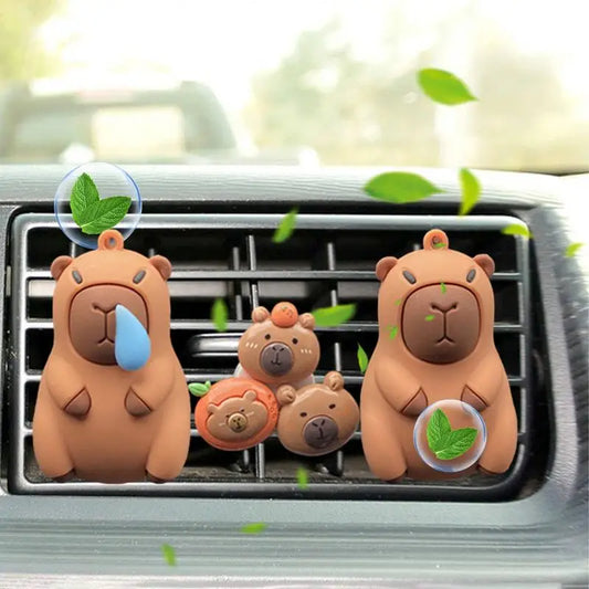 Capybara Car Air Freshener Clip – Cute Cartoon Vent Diffuser for a Refreshing Drive