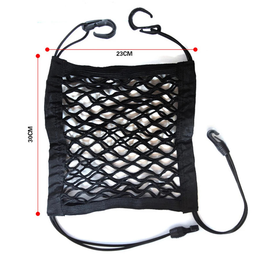 Pet Car Barrier with Automatic Safety Mesh & Storage Bag – Back Seat Safety Protector Net
