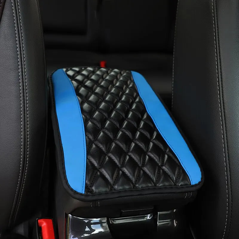 Universal PU Leather Car Armrest Cover Mat – Ethnic Style Waterproof Non-Slip Pad