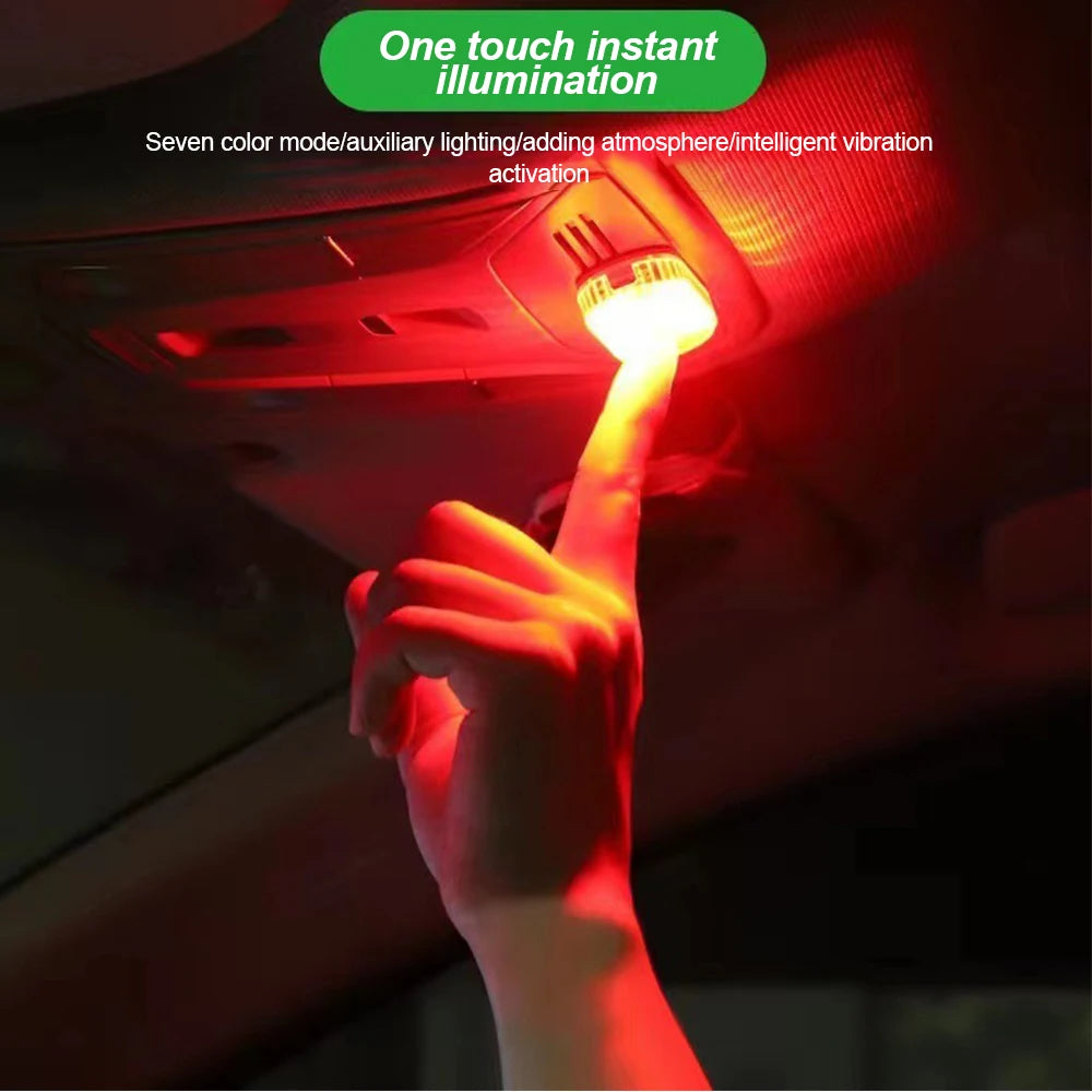 Wireless LED Touch Ceiling Light – Rechargeable Interior Roof Lamp for Cars with Multi-Color Modes