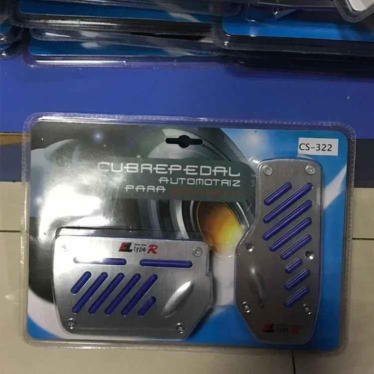 Universal Aluminum Pedal Cover Set for Manual Cars