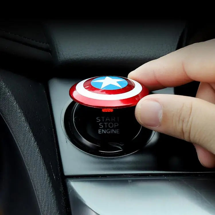 Superhero Car Ignition Button Cover Sticker Set Decorative Trim for Start Switch