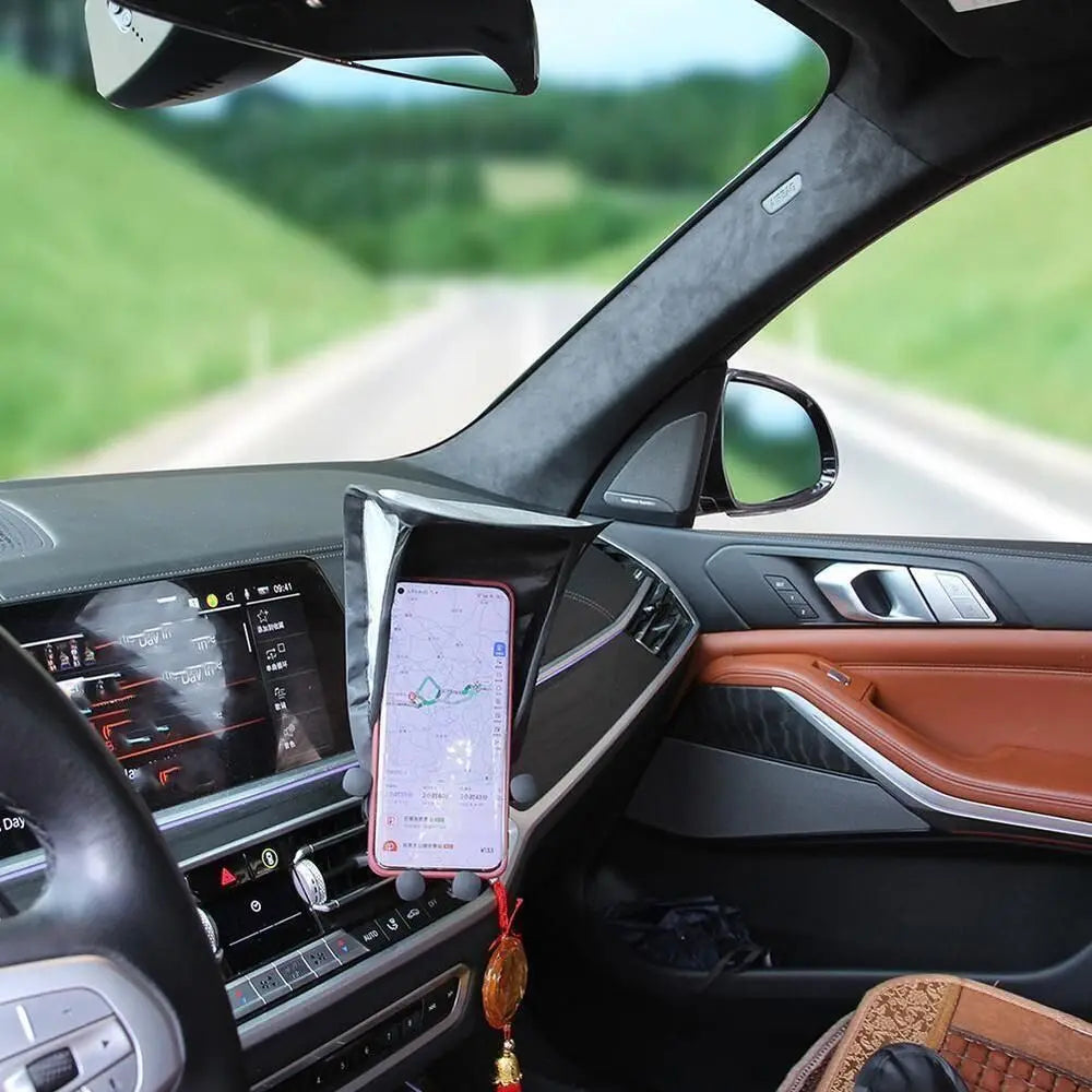 Car Phone Sunshade Cover with Silver Coating