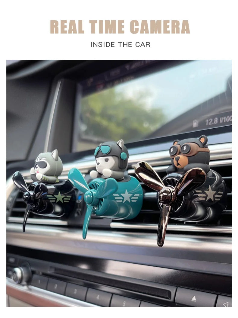 Bear Pilot Car Air Freshener Vent Clip
