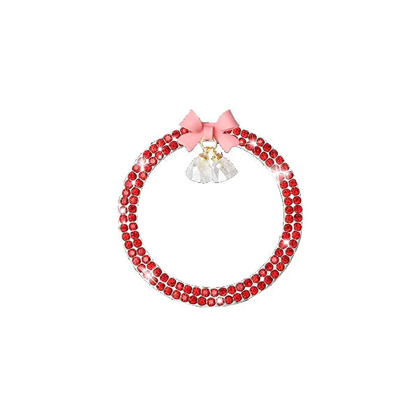 Rhinestone Bow Bell Car Start Switch Button Cover – Decorative Diamond Sticker Ring Trim