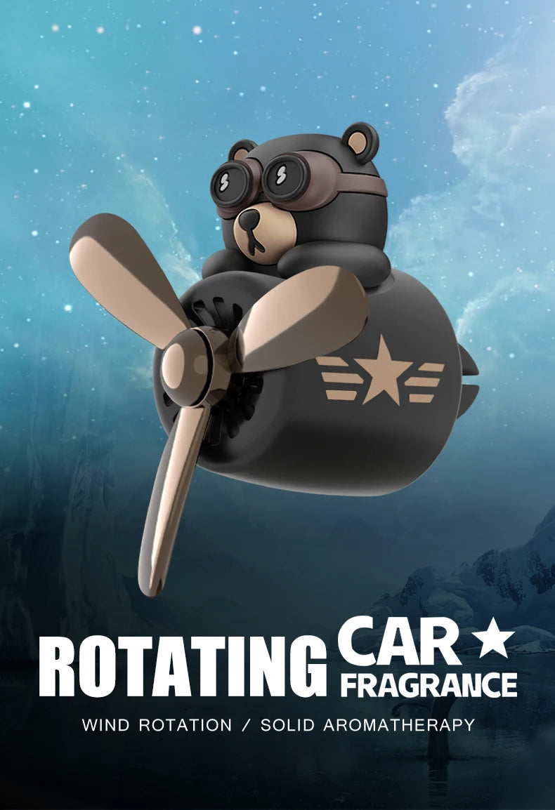 Bear Pilot Car Air Freshener Vent Clip