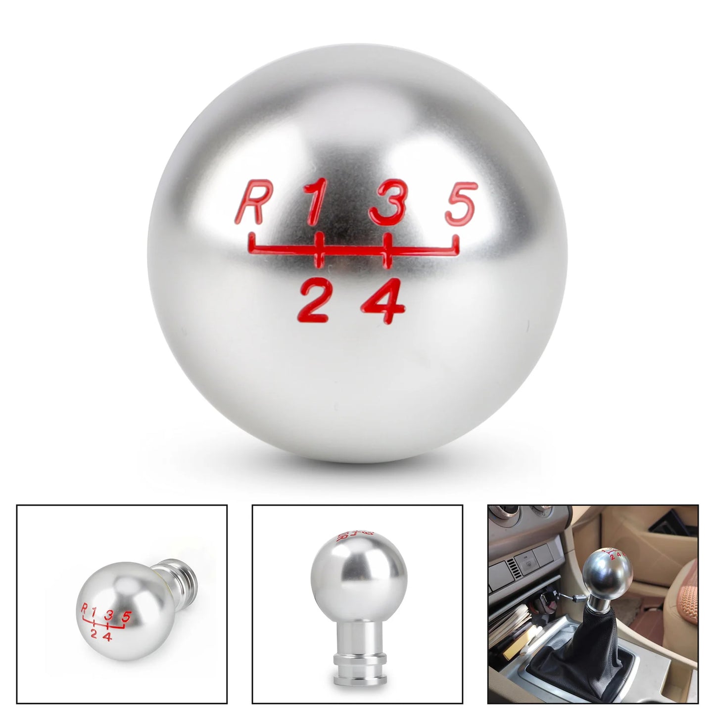 Universal Aluminum Gear Shift Knob for Manual and Automatic Cars
